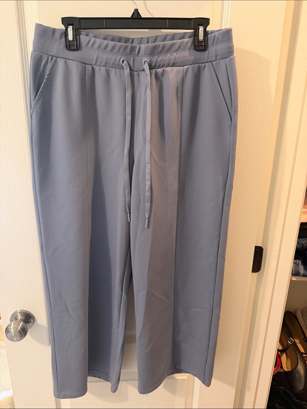 Maurices Steel Blue Cropped Drawstring Pants
